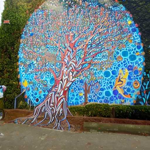 Image similar to tree mural by Charley Case