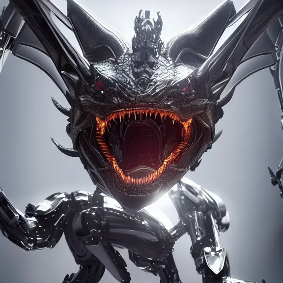 Image similar to detailed shot of a human getting eaten and swallowed, by a gigantic goddess elegant beautiful stunning anthropomorphic hot robot mecha female dragon, with sleek silver metal armor, OLED visor over eyes, micro art, prey, vore, digital art, mawshot, dragon vore, dragon maw, furry art, high quality, 8k 3D realistic, macro art, micro art, Furaffinity, Deviantart, Eka's Portal, G6