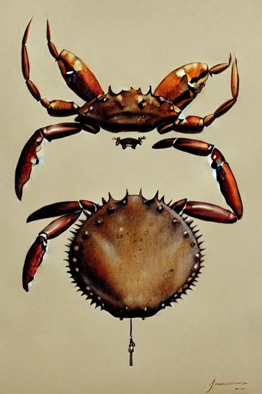 Image similar to ( ( ( ( ( wall coat hanger with crab shape. muted colors. ) ) ) ) ) by jean - baptiste monge!!!!!!!!!!!!!!!!!!!!!!!!!!!