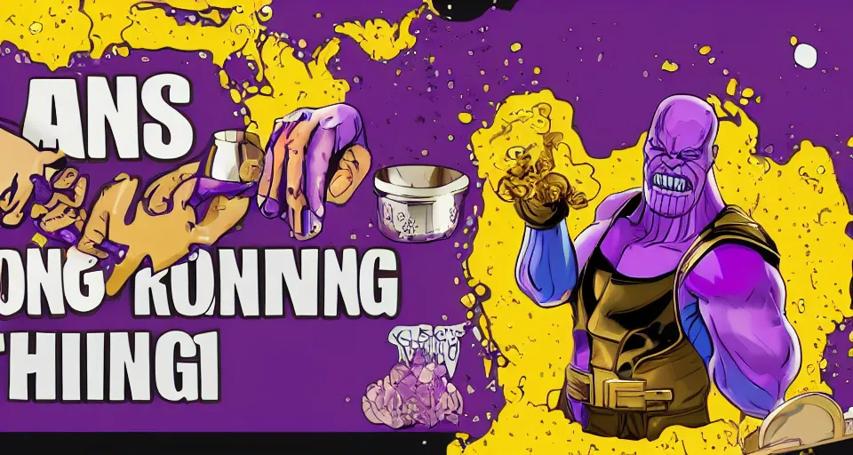 Image similar to thanos morning cooking show