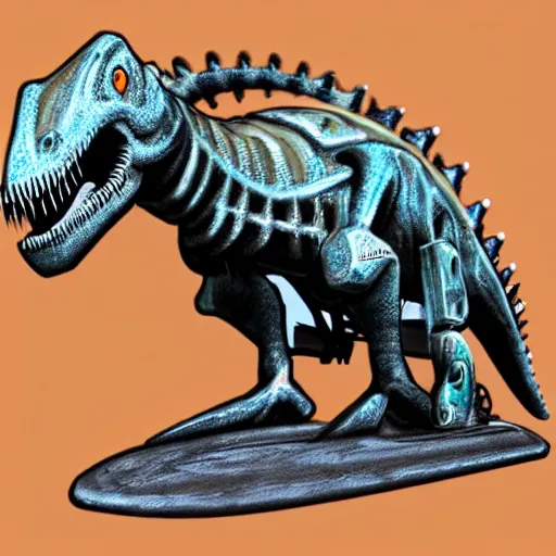 Prompt: “ mechanical dinosaur detailed ”