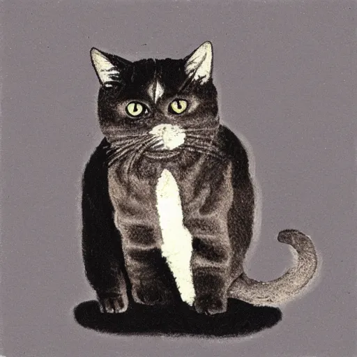Image similar to a cat in the style of heraldo ortega
