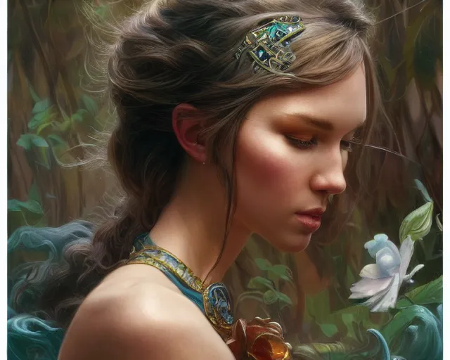 Image similar to photography of carolyn blish, deep focus, d & d, fantasy, intricate, elegant, highly detailed, digital painting, artstation, concept art, matte, sharp focus, illustration, hearthstone, art by artgerm and greg rutkowski and alphonse mucha