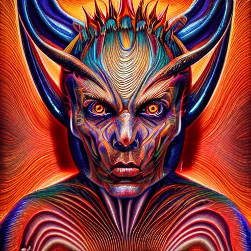 photorealistic devil as a dmt entity in the style of | Stable Diffusion ...