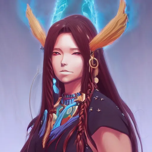 Image similar to anime portrait of a beautiful woman as a shaman yedi using dark force to eliminate trump as an anime antagonist by Stanley Artgerm Lau, WLOP, Rossdraws, James Jean, Andrei Riabovitchev, Marc Simonetti, and Sakimichan, trending on artstation