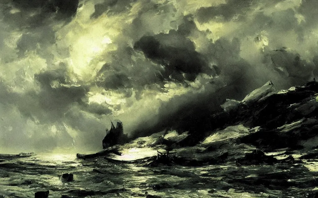 Image similar to a beautiful painting representative of the art style of peder balke