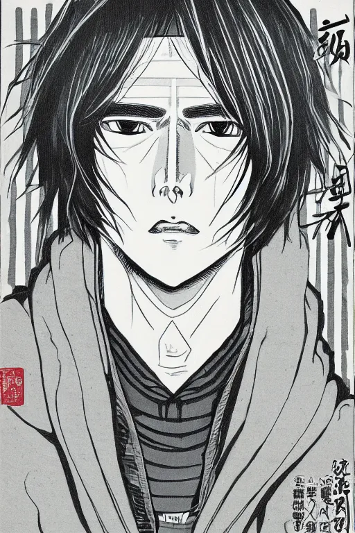 Image similar to manga portrait of craig aeon macdonald by mengo yokoyari.