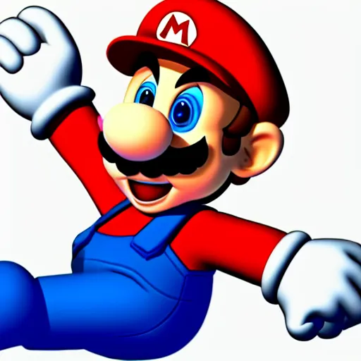 Prompt: Mario as a smurf, clipart, wide view