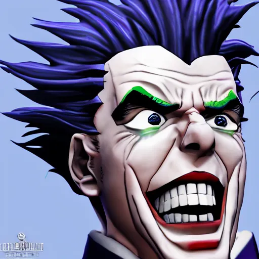 Prompt: Phoenix Wright as the Joker, highly detailed, trending on artstation