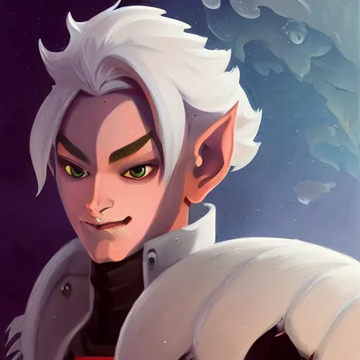 Image similar to face icon stylized minimalist, handsome snow elf bard with black skin, ornate silver armour, androgynous, part anthropomorphic wolf, frosty demeanor, loftis, cory behance hd by jesper ejsing, by rhads, makoto shinkai and lois van baarle, ilya kuvshinov, rossdraws global illumination