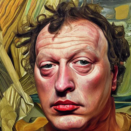 Image similar to high quality high detail painting by lucian freud, hd, jello biafra