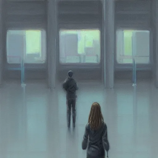 Image similar to sadness, no people, cyberpunk, pastel colors, painting