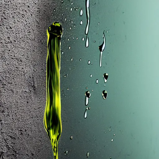 Prompt: hyper realistic photo of urine dripping down a wall