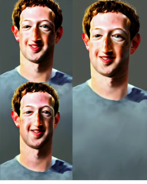 Prompt: photorealistic painting of Mark Zuckerberg with a shortstack body,