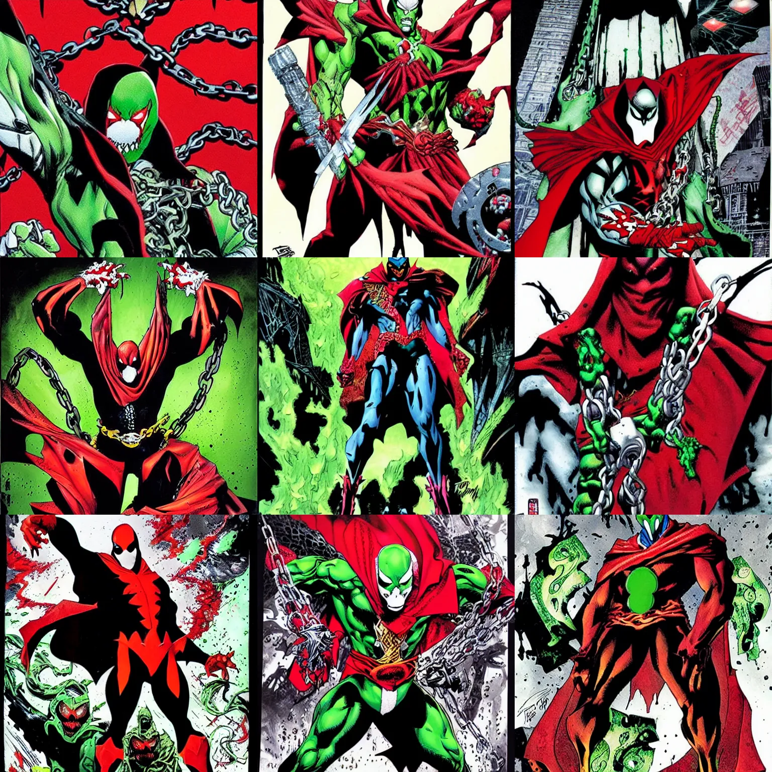 Prompt: spawn by todd mcfarlane