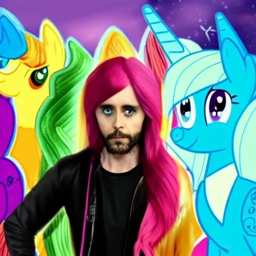 Prompt: jared leto as a my little pony character