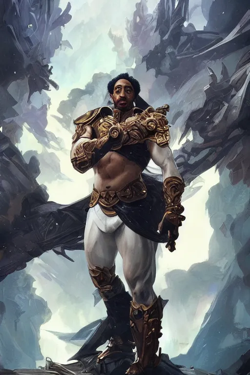 Image similar to heroic image Ludacris as a primarch, art by artgerm and greg rutkowski and alphonse mucha and Charlie Bowater Trending on artstation, artstationHD, artstationHQ, 4k, 8k