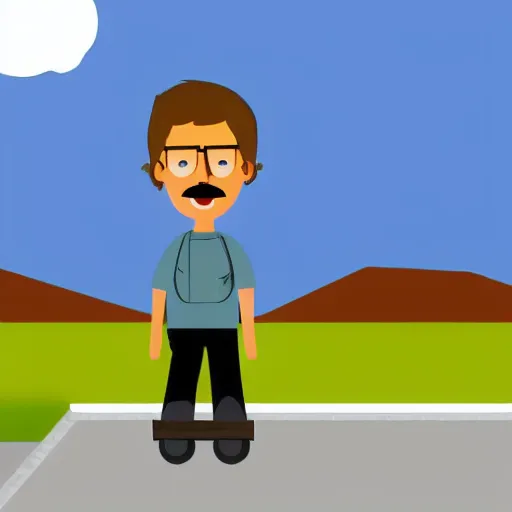 Image similar to Walter junior from breaking bad as a happy wheels character, 8k, photorealistic