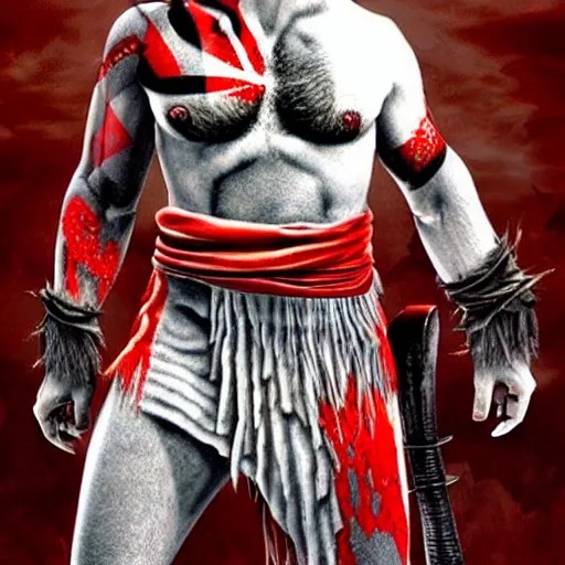 Prompt: quentin tarantino as kratos from the video game god of war