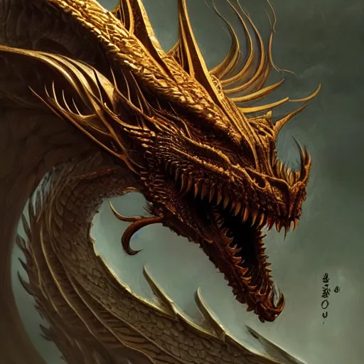 Prompt: low angle shot of a Dragon by chen rong, intricate, elegant, highly detailed, centered, digital painting, artstation, concept art, smooth, sharp focus, illustration, artgerm, Tomasz Alen Kopera, Peter Mohrbacher donato giancola, Joseph Christian Leyendecker, WLOP, Boris Vallejo, Bernat Martorell style,