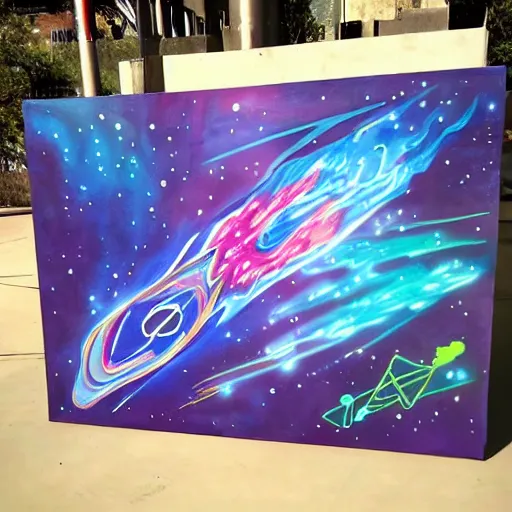 Image similar to intergalactic plasma graffiti