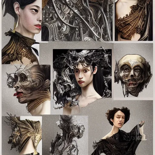 Image similar to Kiko Mizuhara, physically accurate, very dramatic dynamic lighting, intricate, very very elegant, highly detailed, digital painting, artstation, very hyperrealistic, very HR GIGER, very Bensinski, Hieronymus Bosch, Francis Bacon, concept art, smooth, sharp focus, illustration, art by artgerm and greg rutkowski and alphonse mucha