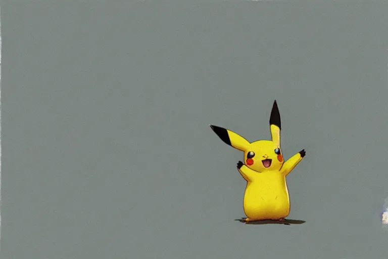 Image similar to pikachu, close up, artwork by tim eitel