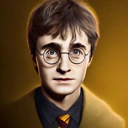 Image similar to a portrait of harry potter at the age of 7 0, detailed, conceptual, close up shot, trending on artstation