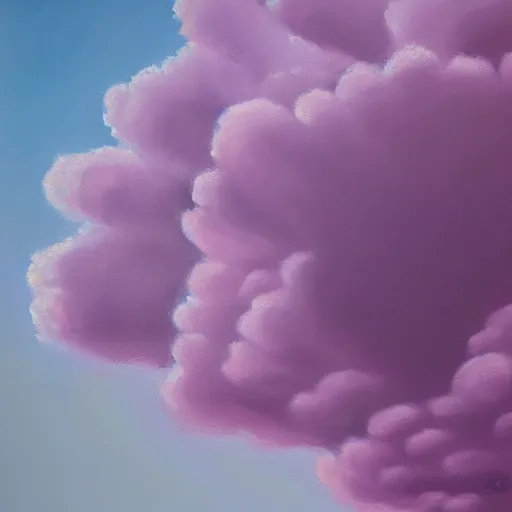 Image similar to ultra realistic painting of a dark cloudy sky over a purple alien flower