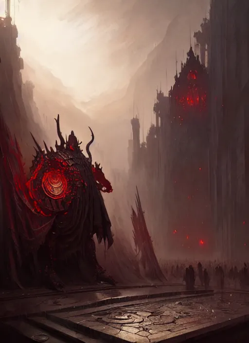 Prompt: masterpiece concept art, maltrelovence the ancient demon, greg rutkowski, 8 k, intricate detail, cinematic lighting