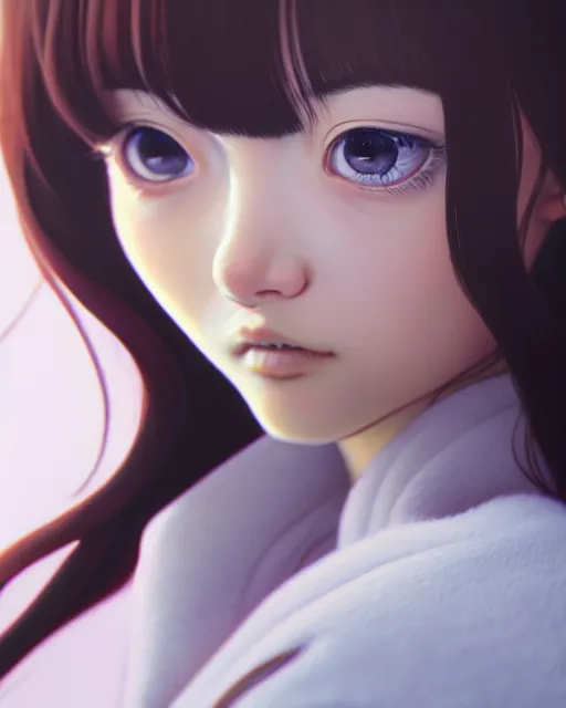 Image similar to beautiful! close up face portrait of the popular girl, by katsuhiro otomo, yoshitaka amano, nico tanigawa, artgerm, greg rutkowski makoto shinkai takashi takeuchi studio ghibli, akihiko yoshida rendered with intense 3 d effect, hyperrealistic unreal engine 5 render, uhd 8 k