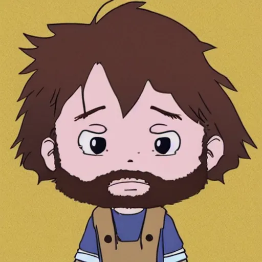 Image similar to chibi scruffy ginger boy, twitch streamer, studio ghibli,