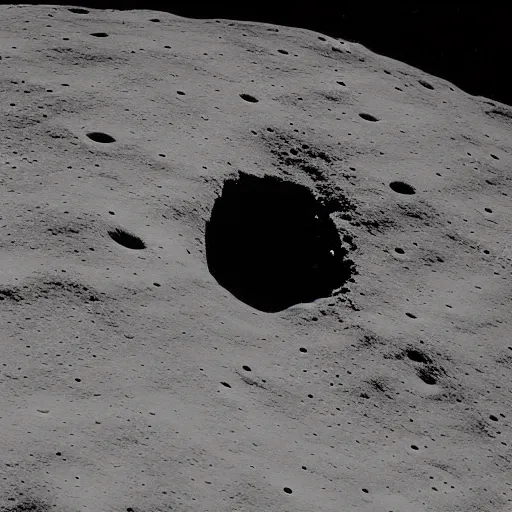 Image similar to photo from space of a giant face coming out of moon, detailed, NASA