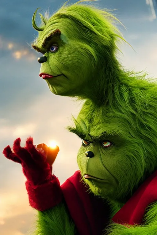 Image similar to The Grinch that stole Ironman's armor, Ironman Grinch, 4k