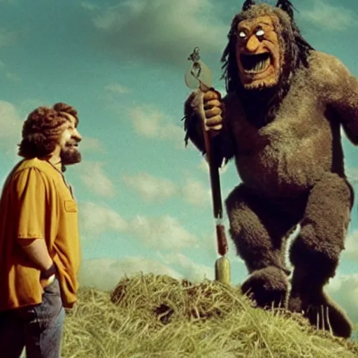 Image similar to the legend of big sir monster, film still