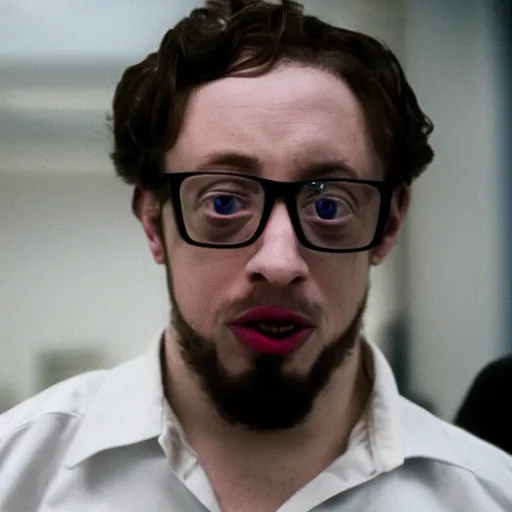 Prompt: sam hyde as the american psycho, cinematic still