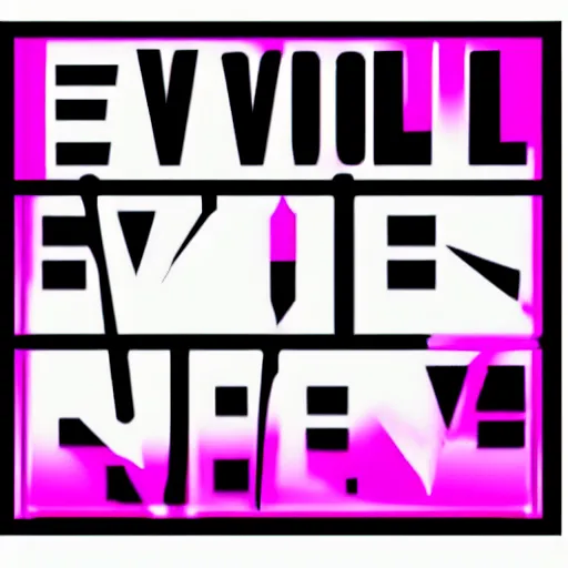 Image similar to logo for evil corporation that involves deer, synthwave style