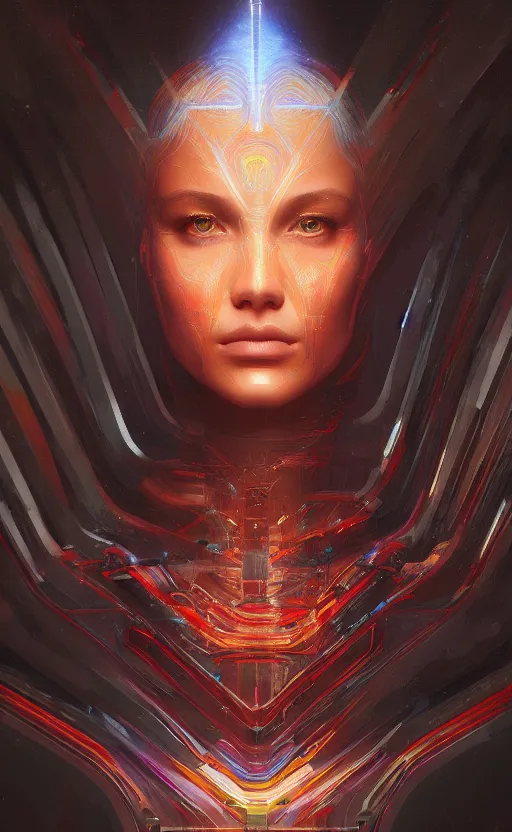 Image similar to Neuralink, masterpiece digital painting by Greg Rutkowski, Alex Grey, artstation, 4k wallpaper