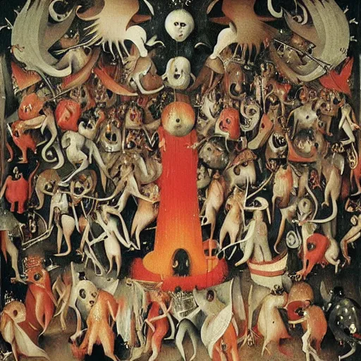 disco party of demons and angels in hieronymus bosch | Stable Diffusion