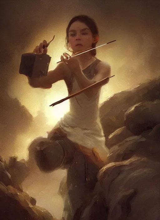 Prompt: the world tiniest violin, a fantasy digital painting by greg rutkowski and james gurney, trending on artstation, highly detailed