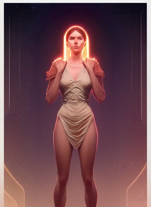 Image similar to full body portrait of girl, chemisty, sci - fi, glowing lights!! intricate, elegant, highly detailed, highly detailed face, digital painting, artstation, concept art, smooth, sharp focus, illustration, art by artgerm and greg rutkowski and alphonse mucha, 8 k