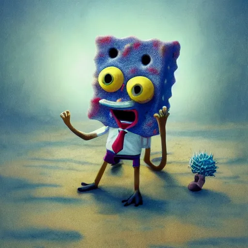 Prompt: spongebob by Francisco Goya, au naturel, hyper detailed, digital art, trending in artstation, cinematic lighting, studio quality, smooth render, unreal engine 5 rendered, octane rendered, art style by klimt and nixeu and ian sprigger and wlop and krenz cushart