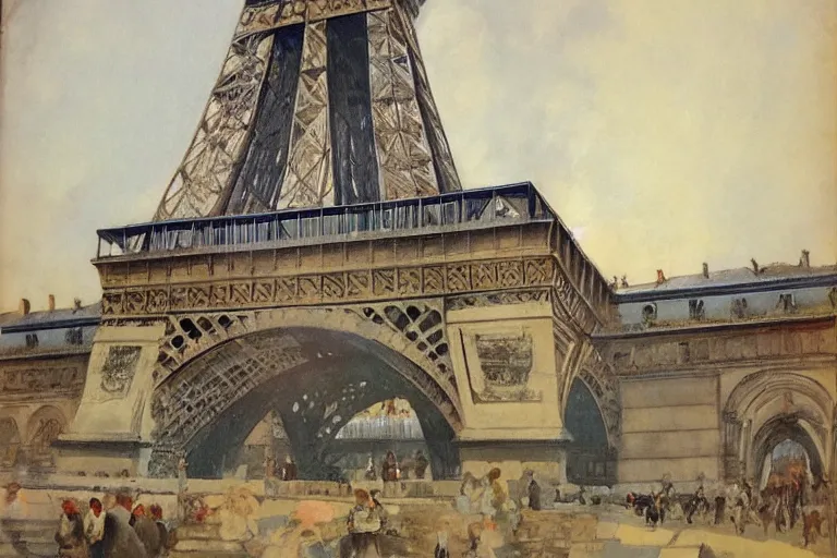 Image similar to paris historical sites by hiroshi yoshida, artstation