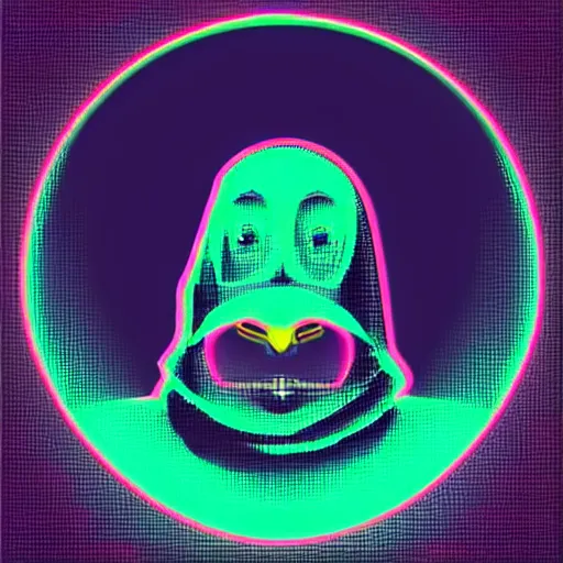 Prompt: penguin in hoodie, portrait, vaporwave, synthwave, neon, vector graphics, cinematic, volumetric lighting, f 8 aperture, cinematic eastman 5 3 8 4 film, photorealistic