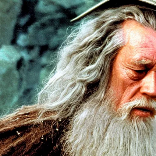 Image similar to A Still of Patrick McGoohan as Gandalf in The Lord of the Rings (2001)