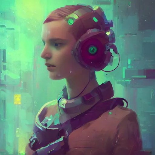 Prompt: wojtekfus pixelart girl cyberpunk transhumanism glitch art creative portrait of a young lady by bao pham christian orrillo digital deviantart by erik jones glitchlab, flower blossom selfie trending on artstation. cosmic dreamy ethereal botanical girl by aykut aydogdu oleg oprisco