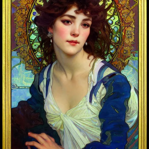 Prompt: detailed portrait of a beautiful anime girl, painting by gaston bussiere, alphonse mucha, j. c. leyendecker