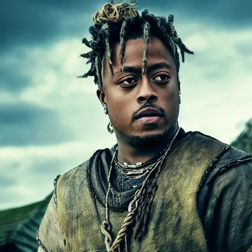 Image similar to juice wrld in Vikings very detailed 4k quality super realistic