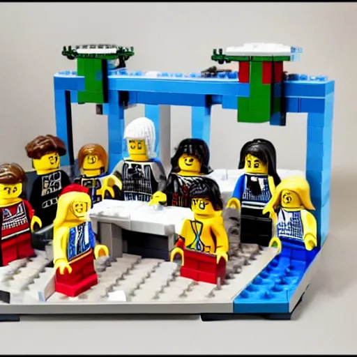 Prompt: last supper lego set