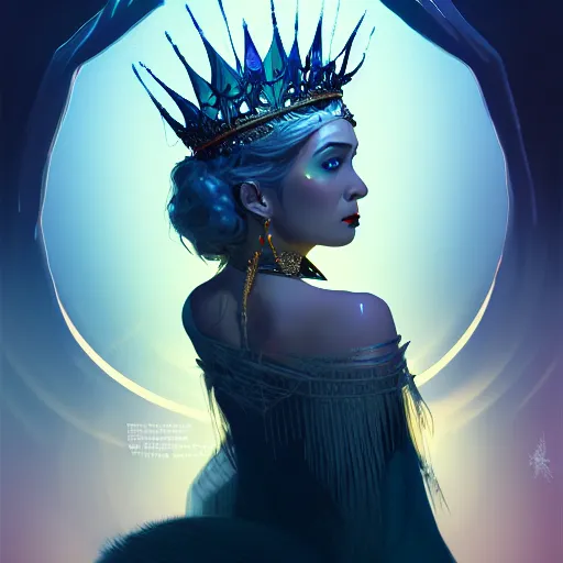 Prompt: Queen of the night, highly detailed, digital painting, artstation, concept art, soft light, sharp focus, illustration